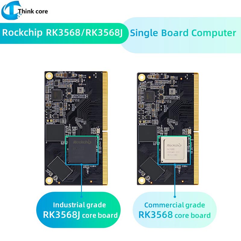 RK3568J RK3568 Papan SOM Jari Emas